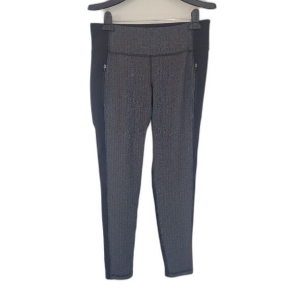 Old Navy Active Go Dry Black Gray Leggings - Picture 1 of 4